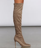 Stop And Stare Thigh High Stiletto Boots are chic ladies' shoes to complete your best 2023 outfits. They come in a variety of trendy women's shoe styles like platforms and dressy low-heels, & are available in wide widths for better comfort.