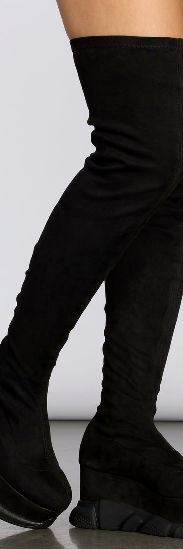 Trend Alert Thigh High Platform Boots are chic ladies' shoes to complete your best 2023 outfits. They come in a variety of trendy women's shoe styles like platforms and dressy low-heels, & are available in wide widths for better comfort.