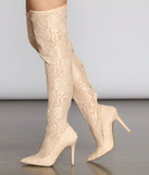 A Madonna Vibe Lace Stiletto Thigh High Boots are chic ladies' shoes to complete your best 2023 outfits. They come in a variety of trendy women's shoe styles like platforms and dressy low-heels, & are available in wide widths for better comfort.