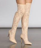 A Madonna Vibe Lace Stiletto Thigh High Boots are chic ladies' shoes to complete your best 2023 outfits. They come in a variety of trendy women's shoe styles like platforms and dressy low-heels, & are available in wide widths for better comfort.