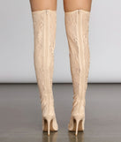 A Madonna Vibe Lace Stiletto Thigh High Boots are chic ladies' shoes to complete your best 2023 outfits. They come in a variety of trendy women's shoe styles like platforms and dressy low-heels, & are available in wide widths for better comfort.