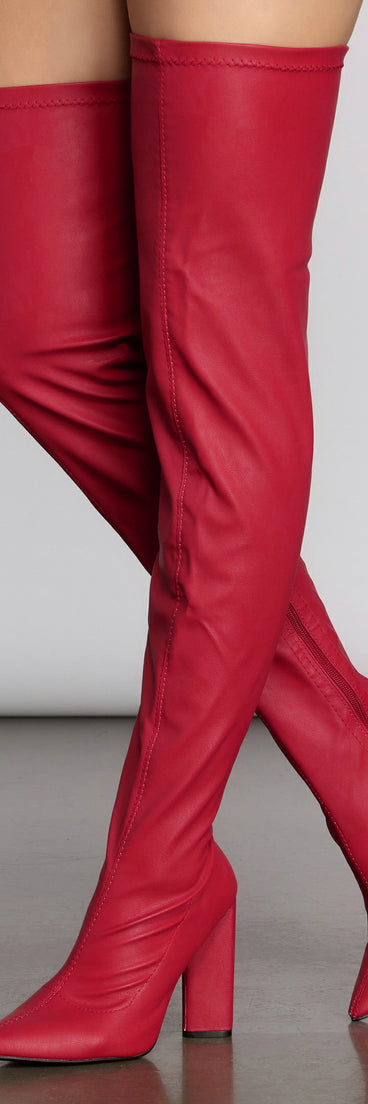 Hot Fire Alert Thigh High Boots are chic ladies' shoes to complete your best 2023 outfits. They come in a variety of trendy women's shoe styles like platforms and dressy low-heels, & are available in wide widths for better comfort.