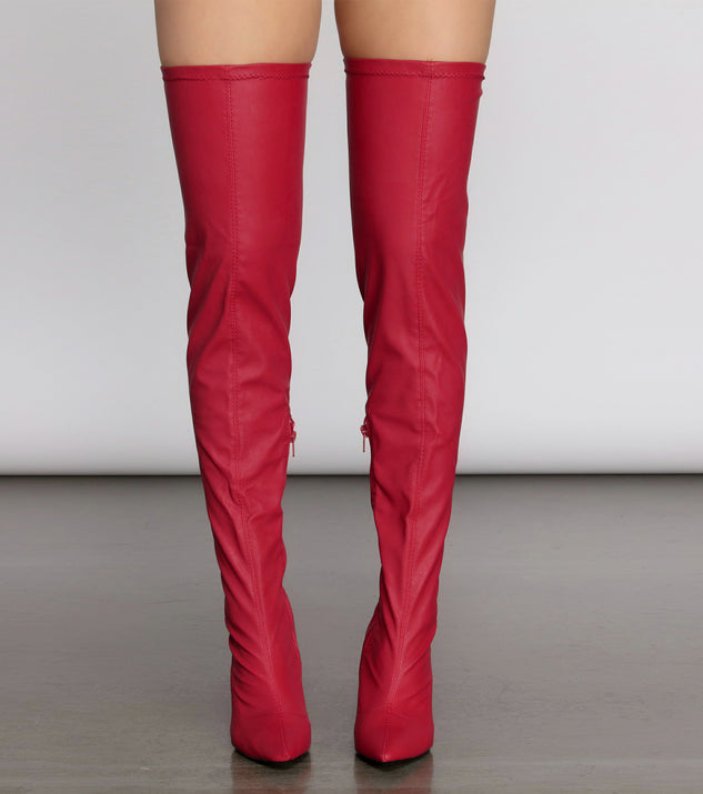 Thigh high boots in store near me clearance