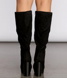 Platform Knee-High Faux Suede Boots are chic ladies' shoes to complete your best 2023 outfits. They come in a variety of trendy women's shoe styles like platforms and dressy low-heels, & are available in wide widths for better comfort.