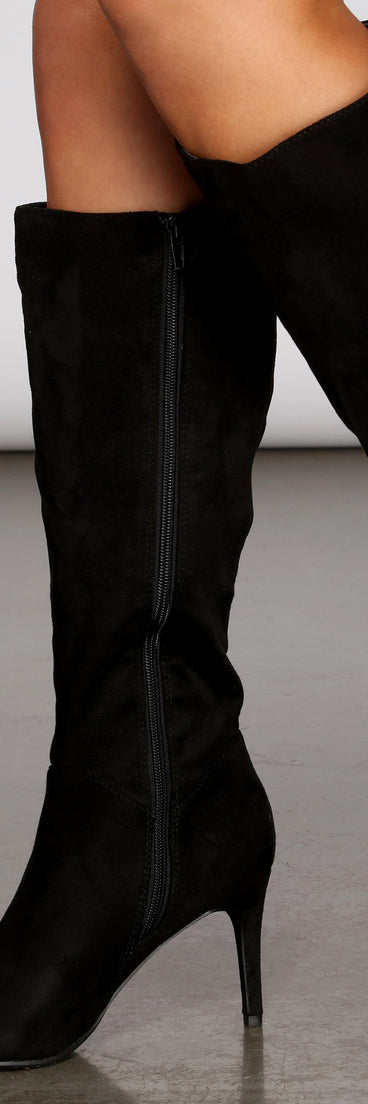 That Girl Knee-High Stiletto Boots are chic ladies' shoes to complete your best 2023 outfits. They come in a variety of trendy women's shoe styles like platforms and dressy low-heels, & are available in wide widths for better comfort.