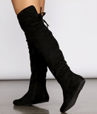 Miles To Go Thigh High Faux Suede Boots is a trendy pick to create 2023 concert outfits, festival dresses, outfits for raves, or to complete your best party outfits or clubwear!