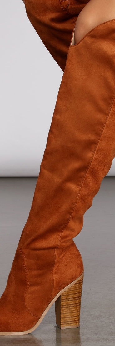 Wild West Knee-High Western Boots is a trendy pick to create 2023 concert outfits, festival dresses, outfits for raves, or to complete your best party outfits or clubwear!