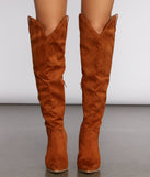 Wild West Knee-High Western Boots are chic ladies' shoes to complete your best 2023 outfits. They come in a variety of trendy women's shoe styles like platforms and dressy low-heels, & are available in wide widths for better comfort.
