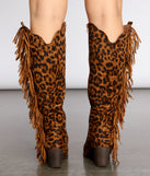 Scoot N' Boogey Fringe Leopard Cowboy Boots are chic ladies' shoes to complete your best 2023 outfits. They come in a variety of trendy women's shoe styles like platforms and dressy low-heels, & are available in wide widths for better comfort.