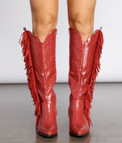 Scoot N' Boogey Fringe Red Cowboy Boots are chic ladies' shoes to complete your best 2023 outfits. They come in a variety of trendy women's shoe styles like platforms and dressy low-heels, & are available in wide widths for better comfort.