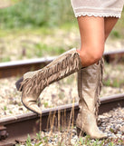 Scoot N' Boogey Fringe Tan Cowboy Boots is a trendy pick to create 2023 concert outfits, festival dresses, outfits for raves, or to complete your best party outfits or clubwear!