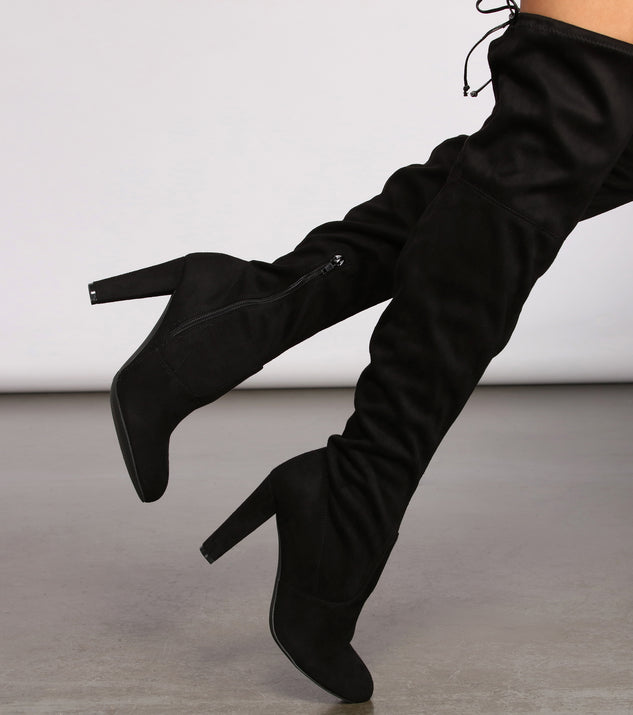 A Chic Vibe Over The Knee Block Heeled Boots are chic ladies' shoes to complete your best 2023 outfits. They come in a variety of trendy women's shoe styles like platforms and dressy low-heels, & are available in wide widths for better comfort.