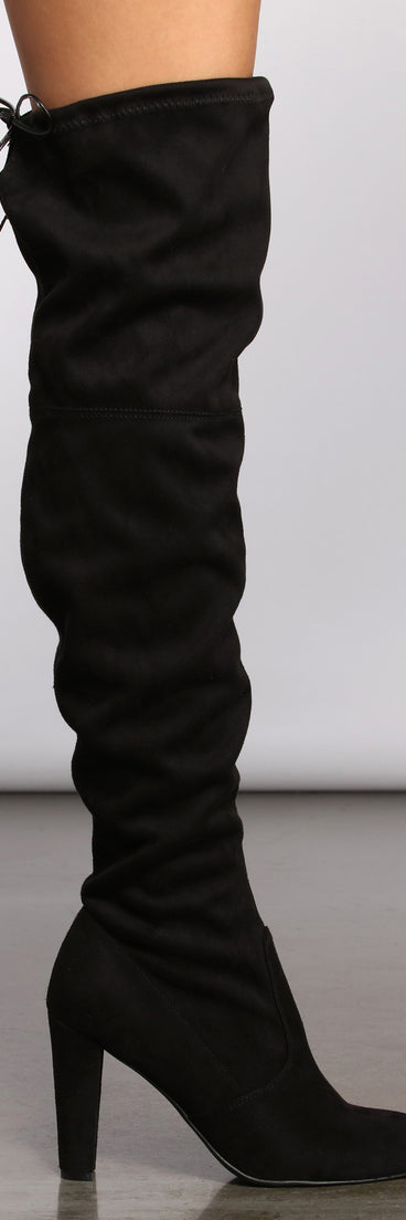 A Chic Vibe Over The Knee Block Heeled Boots are chic ladies' shoes to complete your best 2023 outfits. They come in a variety of trendy women's shoe styles like platforms and dressy low-heels, & are available in wide widths for better comfort.