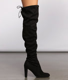 A Chic Vibe Over The Knee Block Heeled Boots are chic ladies' shoes to complete your best 2023 outfits. They come in a variety of trendy women's shoe styles like platforms and dressy low-heels, & are available in wide widths for better comfort.