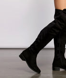 Here For It Over The Knee Flat Boots are chic ladies' shoes to complete your best 2023 outfits. They come in a variety of trendy women's shoe styles like platforms and dressy low-heels, & are available in wide widths for better comfort.