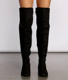 Here For It Over The Knee Flat Boots are chic ladies' shoes to complete your best 2023 outfits. They come in a variety of trendy women's shoe styles like platforms and dressy low-heels, & are available in wide widths for better comfort.
