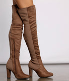 50 and 50 Thigh High Faux Suede and Knit Boots are chic ladies' shoes to complete your best 2023 outfits. They come in a variety of trendy women's shoe styles like platforms and dressy low-heels, & are available in wide widths for better comfort.