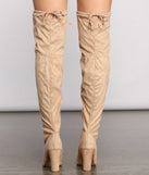 Over The Knee Open Toe Block Heeled Boots are chic ladies' shoes to complete your best 2023 outfits. They come in a variety of trendy women's shoe styles like platforms and dressy low-heels, & are available in wide widths for better comfort.