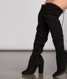 Over The Knee Faux Suede Block Heeled Boots are chic ladies' shoes to complete your best 2023 outfits. They come in a variety of trendy women's shoe styles like platforms and dressy low-heels, & are available in wide widths for better comfort.
