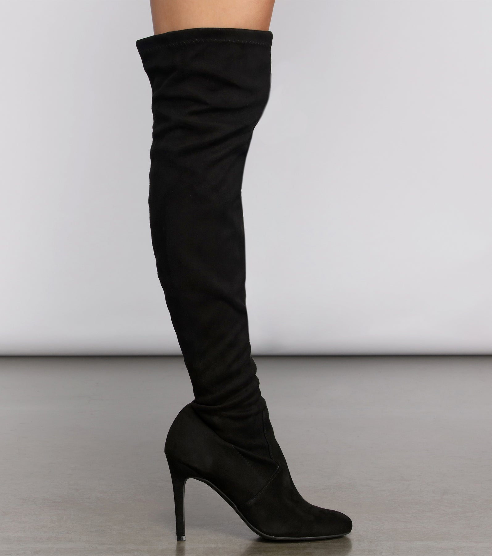 Essential Faux Suede Stiletto Thigh High Boots & Windsor