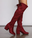 Over The Knee Tie Back Heeled Boots are chic ladies' shoes to complete your best 2023 outfits. They come in a variety of trendy women's shoe styles like platforms and dressy low-heels, & are available in wide widths for better comfort.