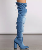 Denim Diva Over The Knee Block Heeled Boots are chic ladies' shoes to complete your best 2023 outfits. They come in a variety of trendy women's shoe styles like platforms and dressy low-heels, & are available in wide widths for better comfort.