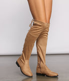 Faux Suede Over The Knee Flat Heel Boots are chic ladies' shoes to complete your best 2023 outfits. They come in a variety of trendy women's shoe styles like platforms and dressy low-heels, & are available in wide widths for better comfort.