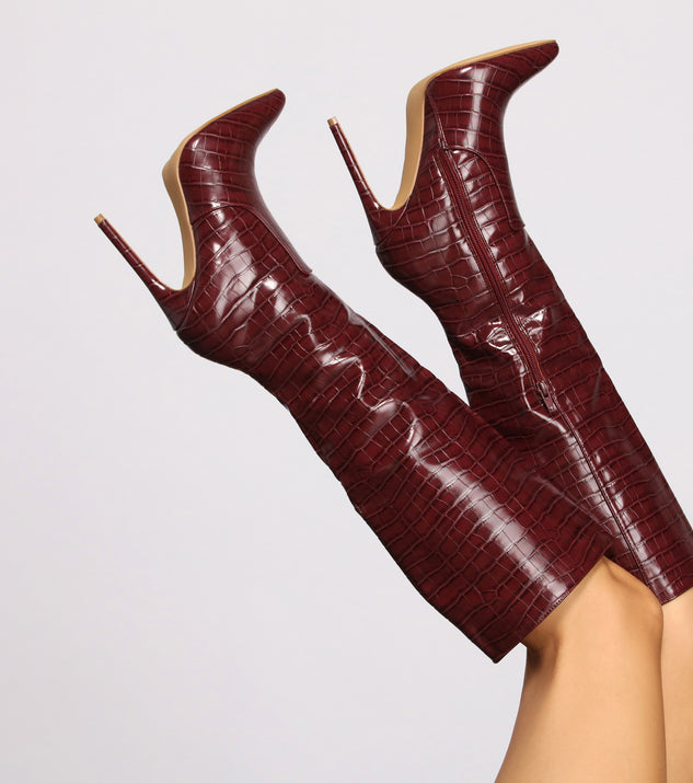 Feelin' Fab Knee High Stiletto Heeled Boots are chic ladies' shoes to complete your best 2023 outfits. They come in a variety of trendy women's shoe styles like platforms and dressy low-heels, & are available in wide widths for better comfort.