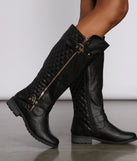 Quilted Faux Leather Buckle Detail Boots are chic ladies' shoes to complete your best 2023 outfits. They come in a variety of trendy women's shoe styles like platforms and dressy low-heels, & are available in wide widths for better comfort.