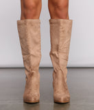 Fall For Faux Suede Stacked Heel Boots are chic ladies' shoes to complete your best 2023 outfits. They come in a variety of trendy women's shoe styles like platforms and dressy low-heels, & are available in wide widths for better comfort.