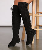 Stylish Lace-Up Over The Knee Boots are chic ladies' shoes to complete your best 2023 outfits. They come in a variety of trendy women's shoe styles like platforms and dressy low-heels, & are available in wide widths for better comfort.