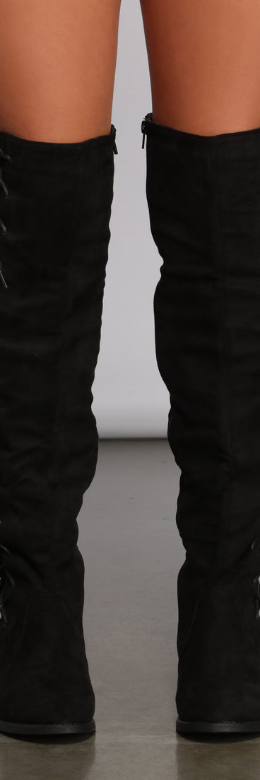 Stylish Lace-Up Over The Knee Boots are chic ladies' shoes to complete your best 2023 outfits. They come in a variety of trendy women's shoe styles like platforms and dressy low-heels, & are available in wide widths for better comfort.