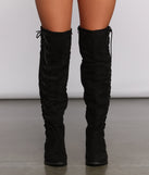 Stylish Lace-Up Over The Knee Boots are chic ladies' shoes to complete your best 2023 outfits. They come in a variety of trendy women's shoe styles like platforms and dressy low-heels, & are available in wide widths for better comfort.