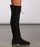 Stylish Lace-Up Over The Knee Boots are chic ladies' shoes to complete your best 2023 outfits. They come in a variety of trendy women's shoe styles like platforms and dressy low-heels, & are available in wide widths for better comfort.