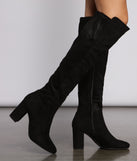 Faux Suede Pointed Toe Block Heel Boots are chic ladies' shoes to complete your best 2023 outfits. They come in a variety of trendy women's shoe styles like platforms and dressy low-heels, & are available in wide widths for better comfort.