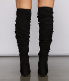 Faux Suede Knee-High Block Heel Boots are chic ladies' shoes to complete your best 2023 outfits. They come in a variety of trendy women's shoe styles like platforms and dressy low-heels, & are available in wide widths for better comfort.