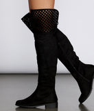 Over The Knee Flat Detailed Boots are chic ladies' shoes to complete your best 2023 outfits. They come in a variety of trendy women's shoe styles like platforms and dressy low-heels, & are available in wide widths for better comfort.