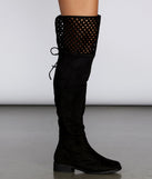 Over The Knee Flat Detailed Boots are chic ladies' shoes to complete your best 2023 outfits. They come in a variety of trendy women's shoe styles like platforms and dressy low-heels, & are available in wide widths for better comfort.