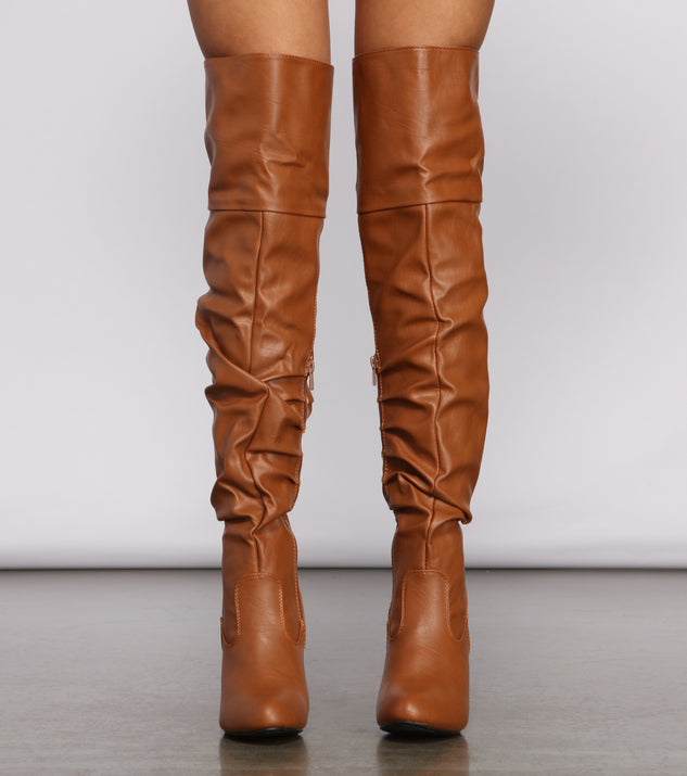 Faux Leather Ruched Stiletto Boots are chic ladies' shoes to complete your best 2023 outfits. They come in a variety of trendy women's shoe styles like platforms and dressy low-heels, & are available in wide widths for better comfort.