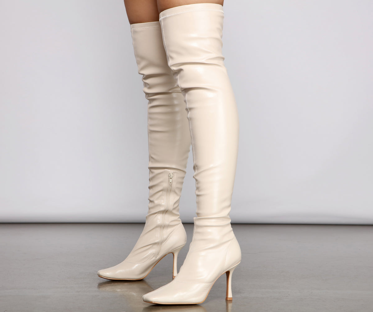 Level Up Thigh High Faux Leather Boots & Windsor