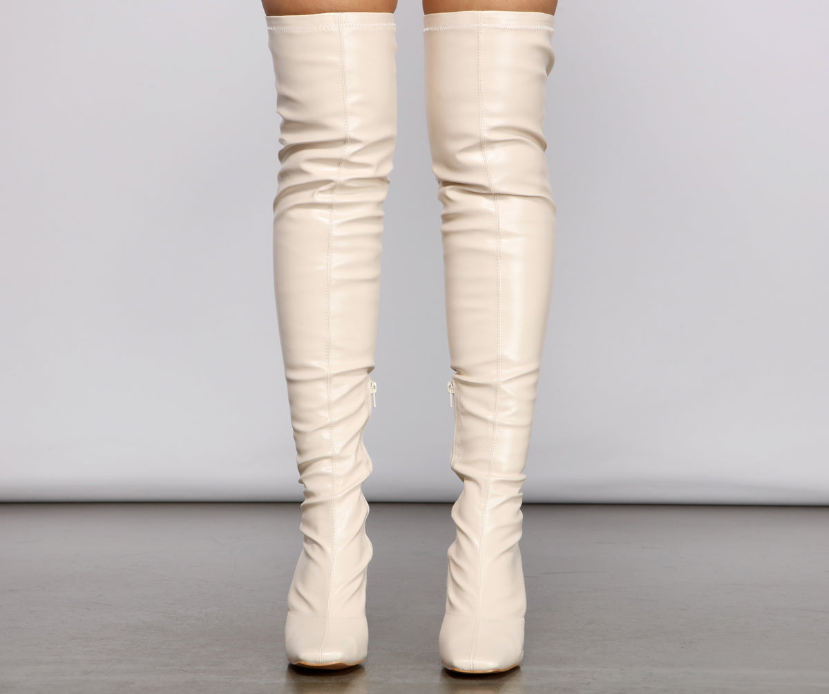 Level Up Thigh High Faux Leather Boots & Windsor