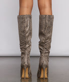 Stylish Vixen Snake Print Stiletto Heel Boots are chic ladies' shoes to complete your best 2023 outfits. They come in a variety of trendy women's shoe styles like platforms and dressy low-heels, & are available in wide widths for better comfort.