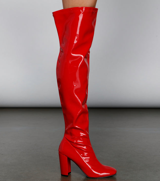 So Seductive Patent Leather Thigh-High Boots & Windsor