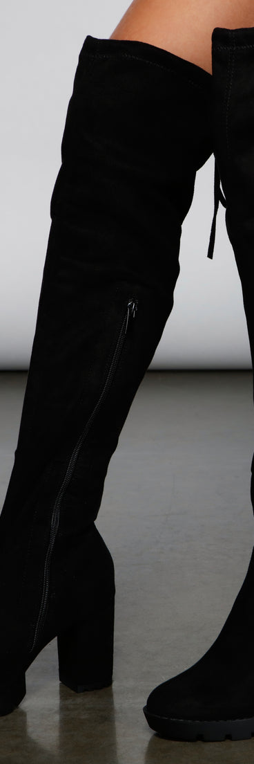 Bold Babe Lug Sole Faux Suede Boots are chic ladies' shoes to complete your best 2023 outfits. They come in a variety of trendy women's shoe styles like platforms and dressy low-heels, & are available in wide widths for better comfort.