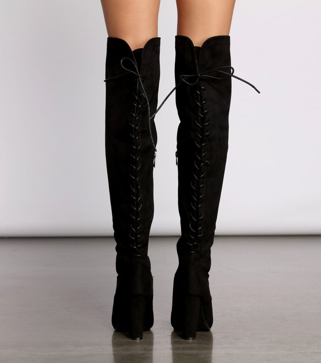 So Haute Over-The-Knee Lace Up Boots & Windsor