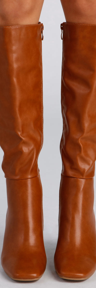 Walk It Out In Style Faux Leather Boots are chic ladies' shoes to complete your best 2023 outfits. They come in a variety of trendy women's shoe styles like platforms and dressy low-heels, & are available in wide widths for better comfort.