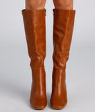 Walk It Out In Style Faux Leather Boots are chic ladies' shoes to complete your best 2023 outfits. They come in a variety of trendy women's shoe styles like platforms and dressy low-heels, & are available in wide widths for better comfort.