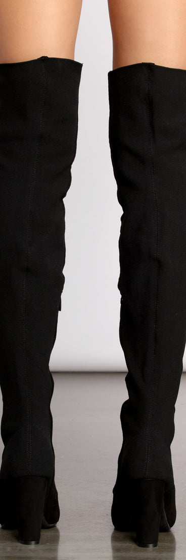 50/50 Trendy Stunner Over The Knee Boots are chic ladies' shoes to complete your best 2023 outfits. They come in a variety of trendy women's shoe styles like platforms and dressy low-heels, & are available in wide widths for better comfort.