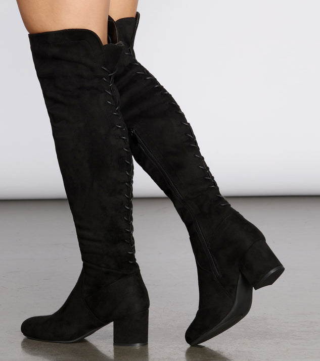 Chic Touch Lace-Up Knee High Boots | Windsor Chic Touch Lace-Up Knee High Boots | Windsor