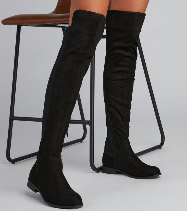 Set For Fall Over-The-Knee Boots is a trendy pick to create 2023 concert outfits, festival dresses, outfits for raves, or to complete your best party outfits or clubwear!